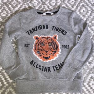 EUC boys Sequined tiger sweatshirt 🐅